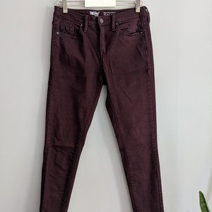 Massimo Demin High Rise Skinny S4R: Burgundy